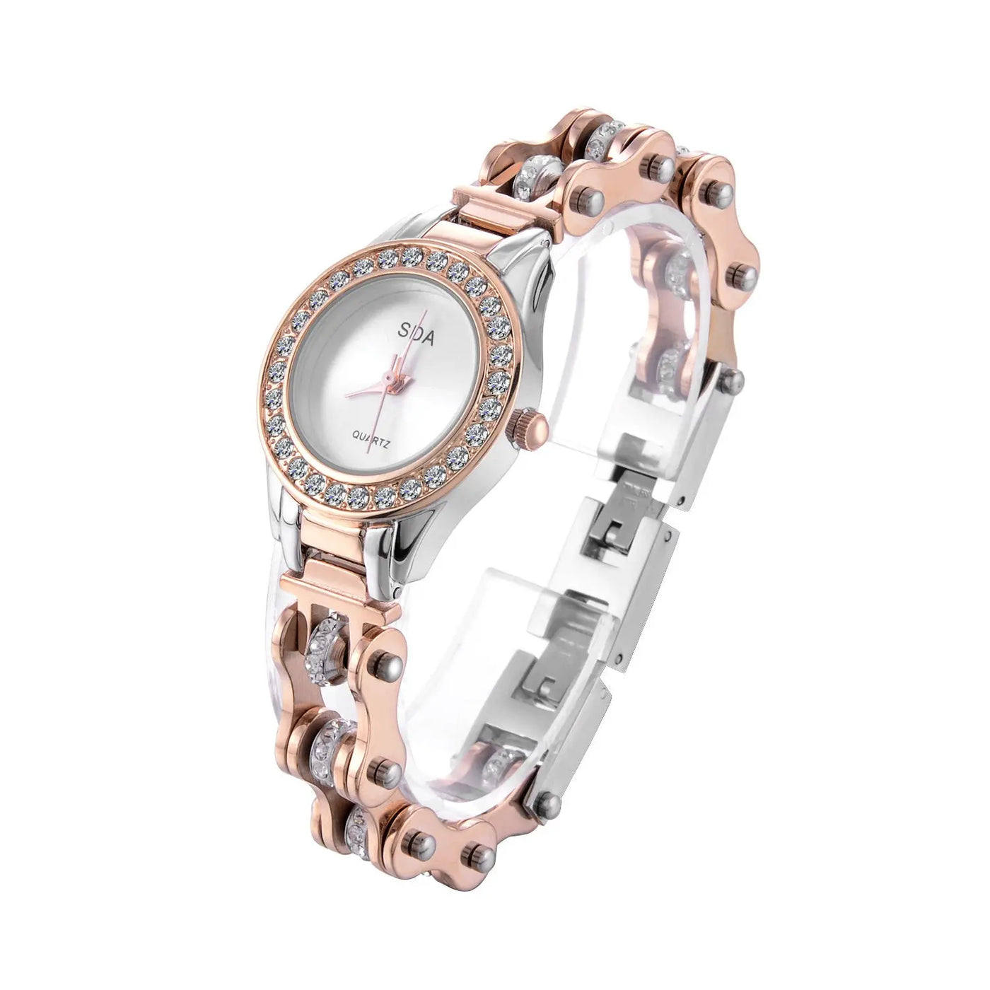 Creative Women's Bicycle Chain Quartz Watch null