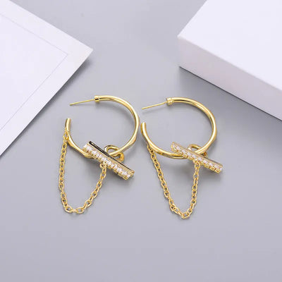 Fashion Trend Earrings Hot Alloy Circle Earrings Earrings null