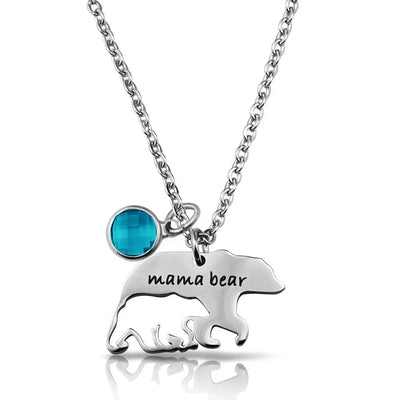 Stainless Steel Jewelry Necklace Mother Bear null