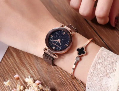 Starry female watch magnet watch null