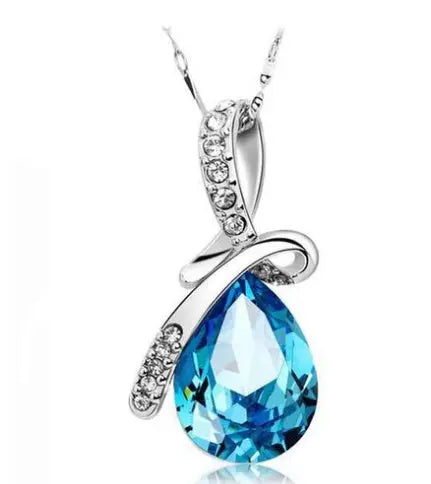 Jewelry Set Crystal Pendant Necklace Earring null