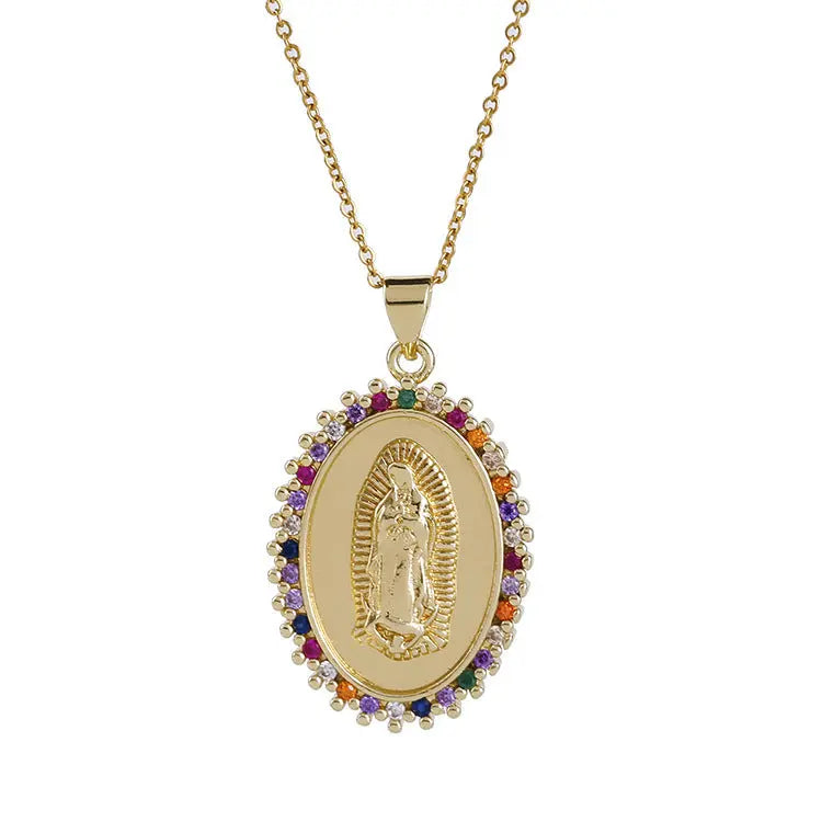 Feminine Jewelry God Virgin Mary Necklace null