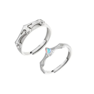 Princess and knight couple rings null