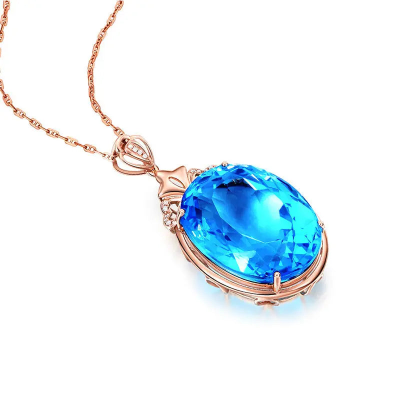 Dove Egg Sapphire Necklace Jewelry Female null