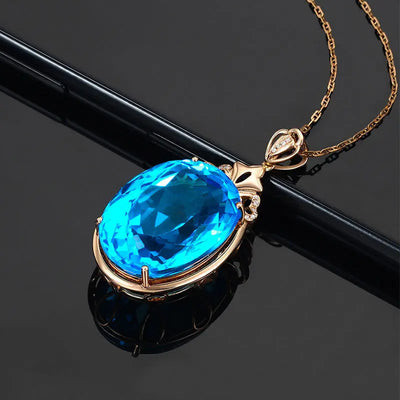 Dove Egg Sapphire Necklace Jewelry Female null