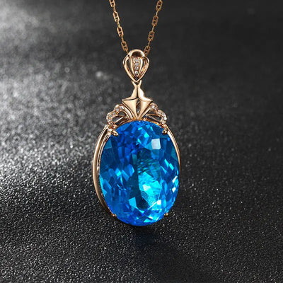 Dove Egg Sapphire Necklace Jewelry Female null