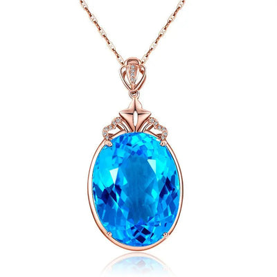 Dove Egg Sapphire Necklace Jewelry Female null