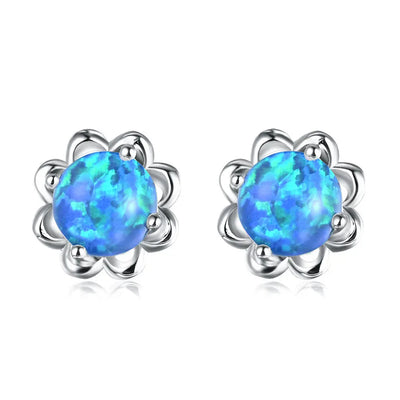 Flower Opal Earrings Women's Earrings null