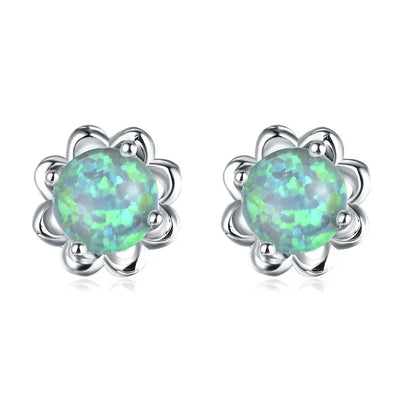 Flower Opal Earrings Women's Earrings null