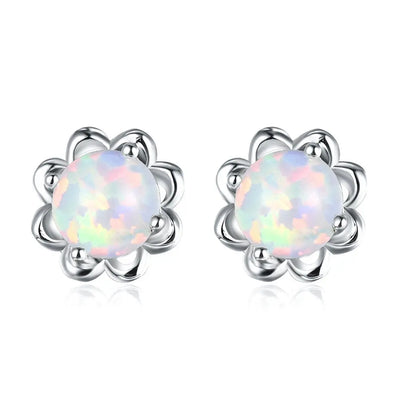 Flower Opal Earrings Women's Earrings null