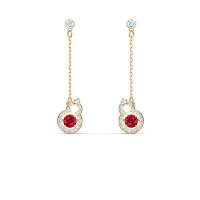 Gourd Smart Earrings Earrings Red Diamond Beating Heart Earrings null