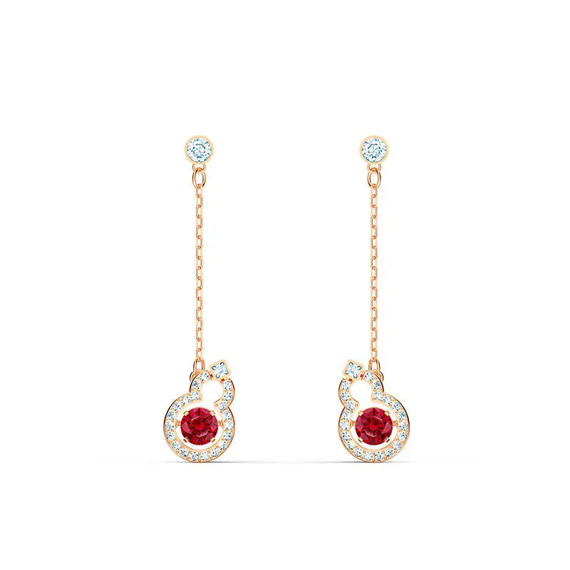 Gourd Smart Earrings Earrings Red Diamond Beating Heart Earrings null