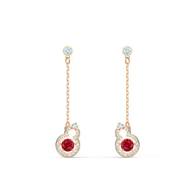 Gourd Smart Earrings Earrings Red Diamond Beating Heart Earrings null