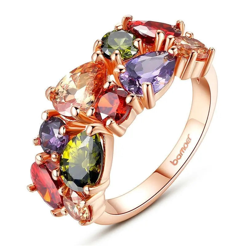 Colored zircon rings null