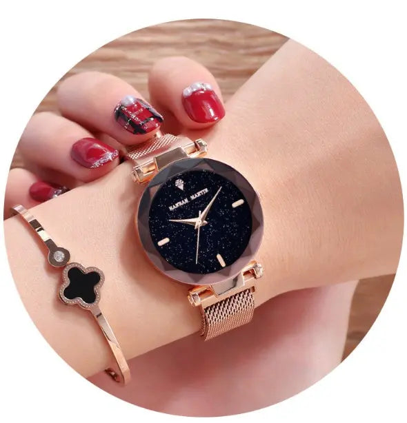 Starry female watch magnet watch null