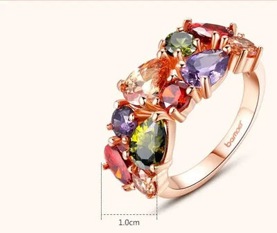 Colored zircon rings null