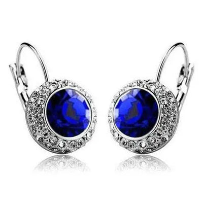 Korean Earrings Semicircular Earrings Crystal Earrings - Moon River null