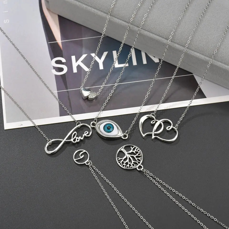 Devil's eye necklace jewelry simple clavicle chain necklace null