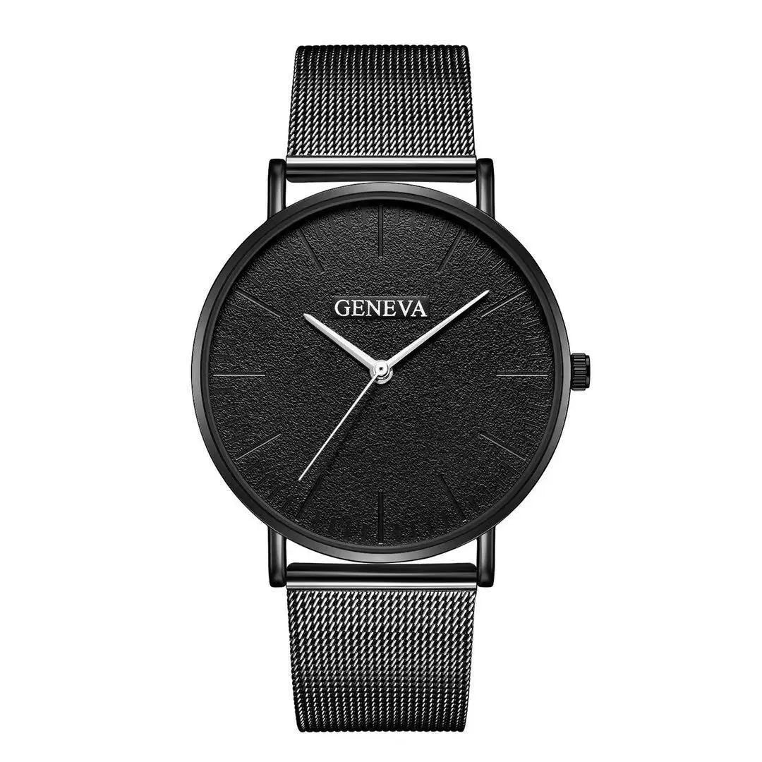 Men's watch men's watch steel mesh strap watch null