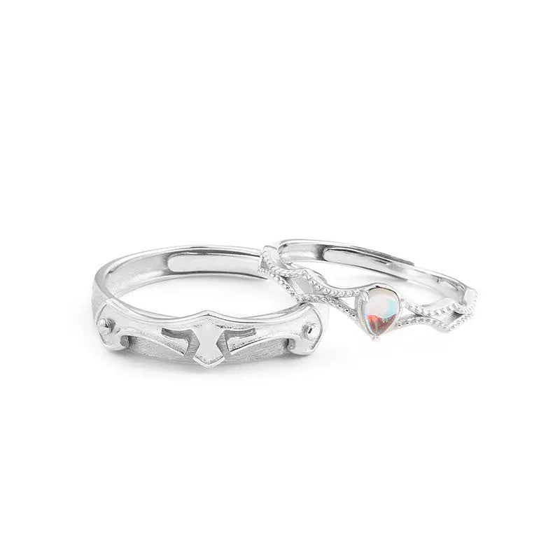 Princess and knight couple rings null