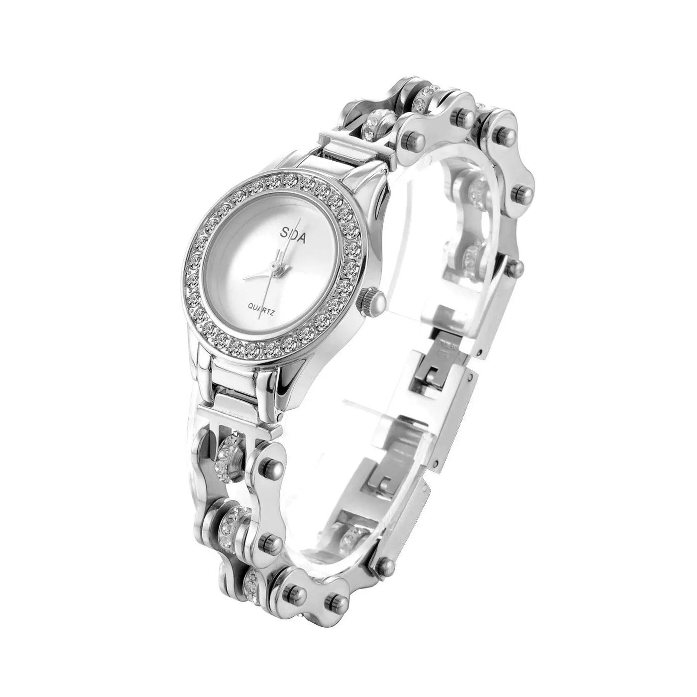 Creative Women's Bicycle Chain Quartz Watch null