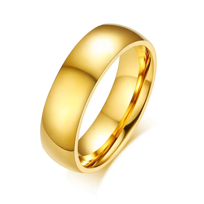 Golden stainless steel couple rings null