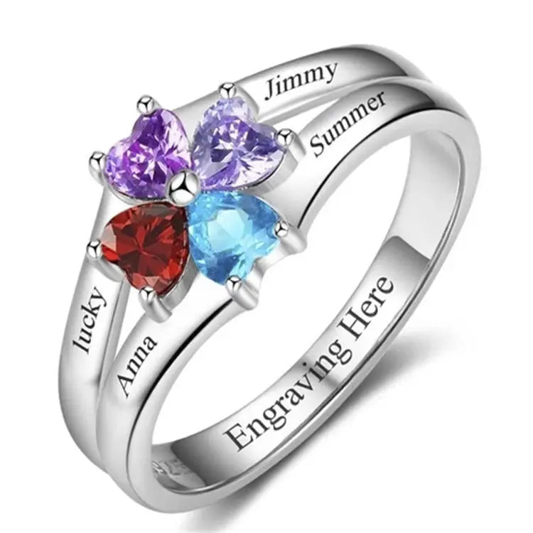 Lovers Rings Silver Rings Female And Male Pair Gift Lettering null