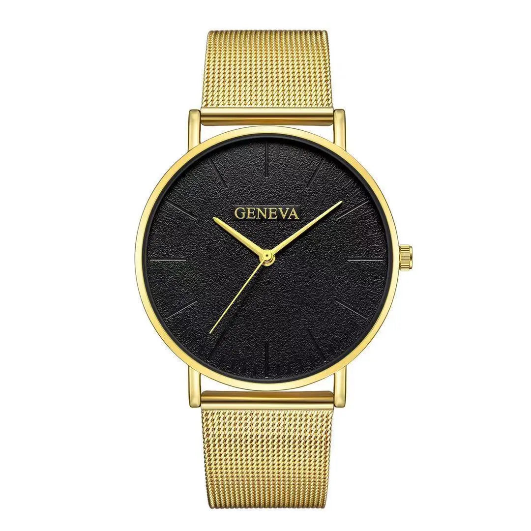 Men's watch men's watch steel mesh strap watch null