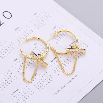 Fashion Trend Earrings Hot Alloy Circle Earrings Earrings null