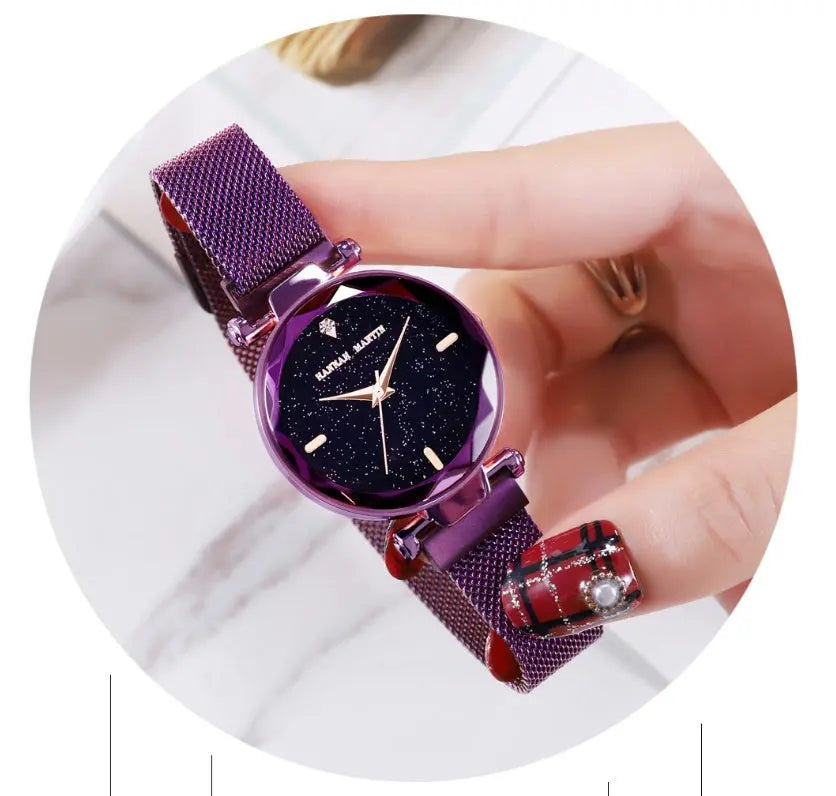 Starry female watch magnet watch null