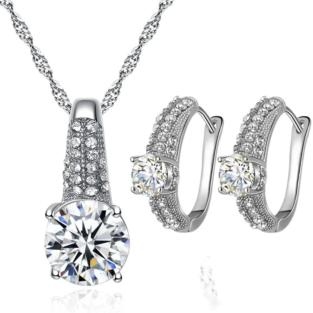 Bridal Necklace And Earrings Jewelry Set null