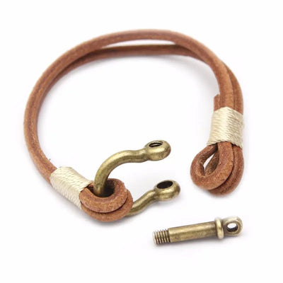 Horseshoe Bracelet Leather Bracelet null