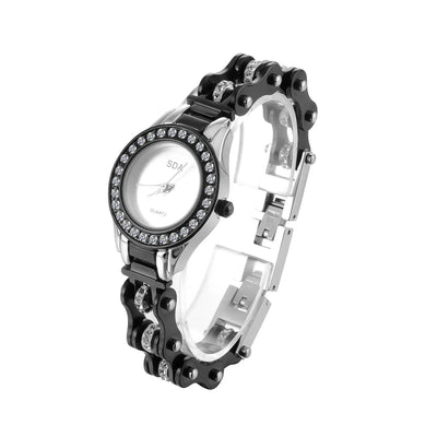 Creative Women's Bicycle Chain Quartz Watch null