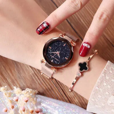 Starry female watch magnet watch null