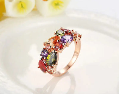 Colored zircon rings null