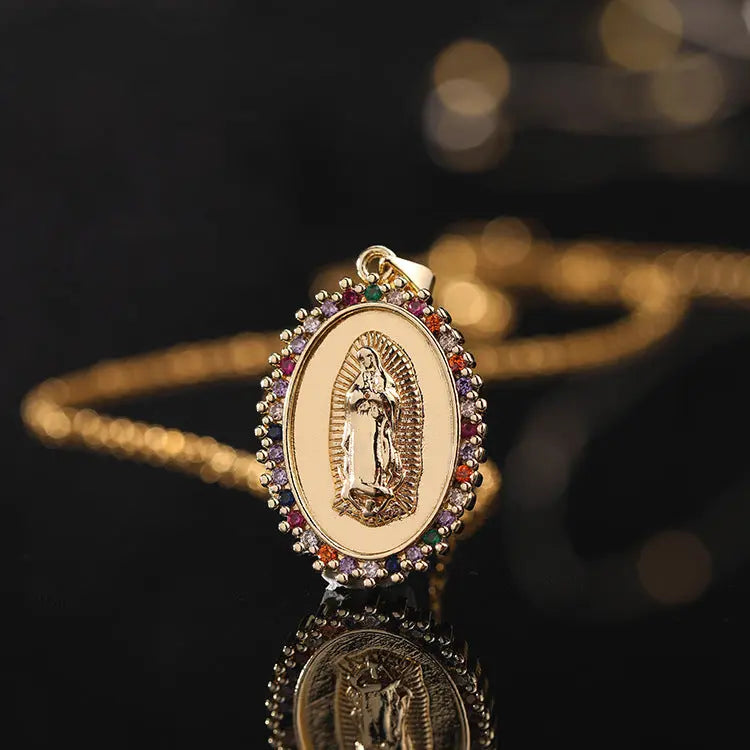 Feminine Jewelry God Virgin Mary Necklace null