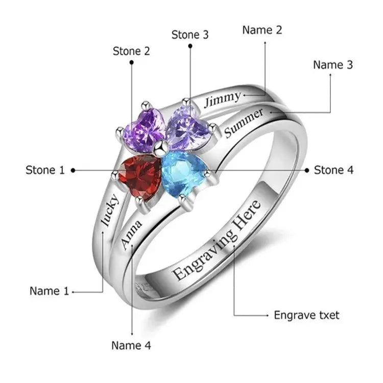 Lovers Rings Silver Rings Female And Male Pair Gift Lettering null