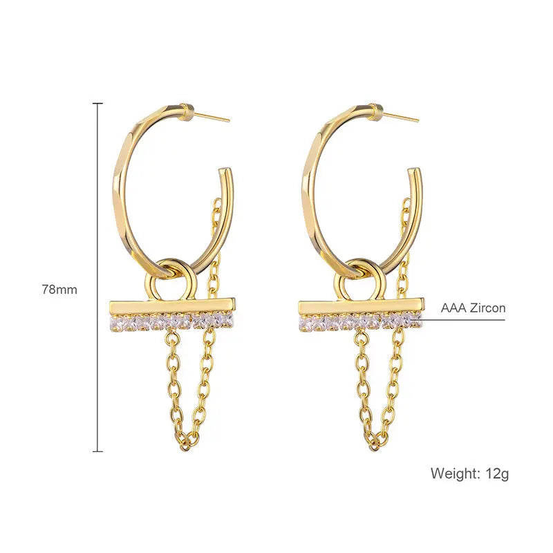 Fashion Trend Earrings Hot Alloy Circle Earrings Earrings null