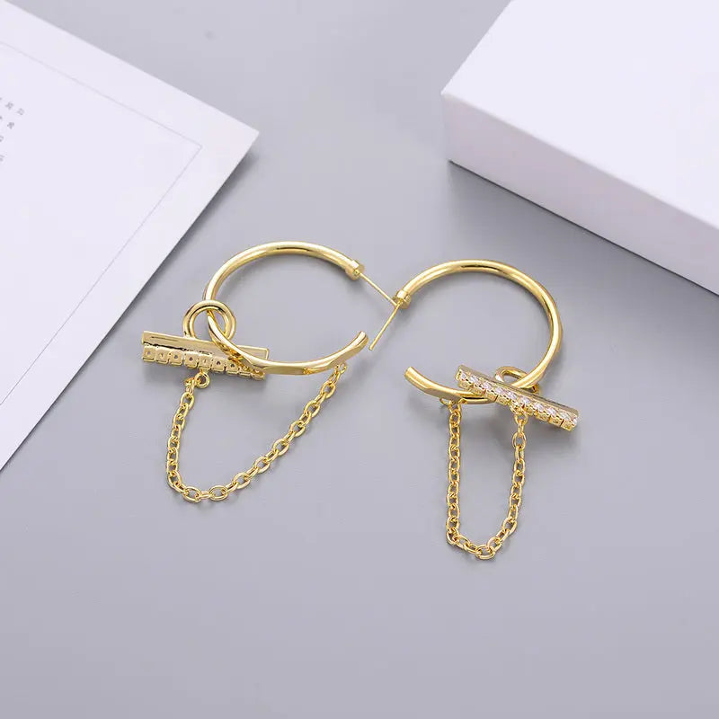 Fashion Trend Earrings Hot Alloy Circle Earrings Earrings null