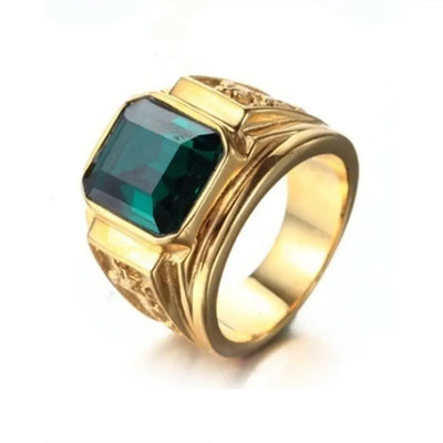 Trendy Fashion Rings Vintage Men's Gold Diamond Rings null