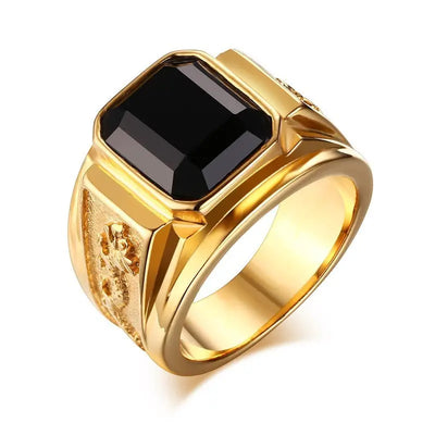 Trendy Fashion Rings Vintage Men's Gold Diamond Rings null