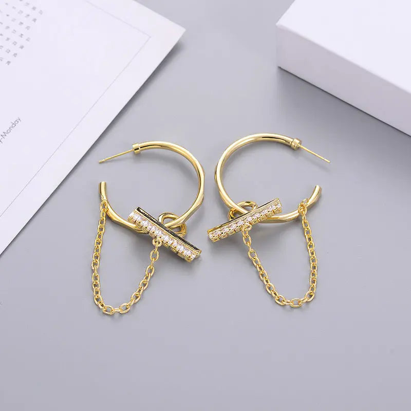 Fashion Trend Earrings Hot Alloy Circle Earrings Earrings null