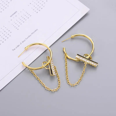 Fashion Trend Earrings Hot Alloy Circle Earrings Earrings null