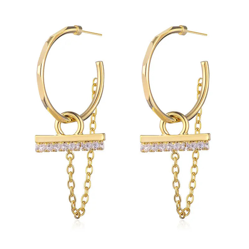 Fashion Trend Earrings Hot Alloy Circle Earrings Earrings null